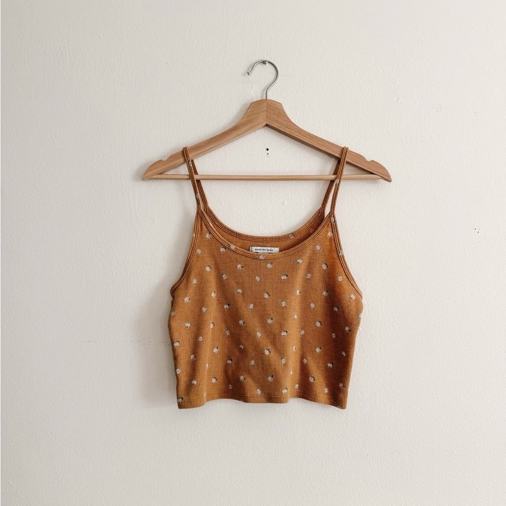 American Eagle Yellow Floral Thermal Tank